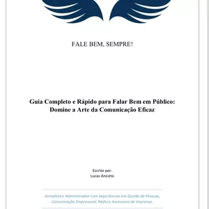 Imagem de capa para o Ebook Guia Completo e Rápido para Falar Bem em Público: Domine a Arte da Comunicação Eficaz