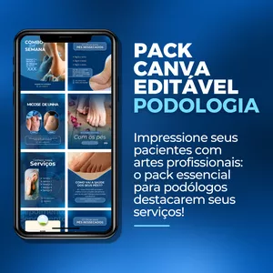Imagem de capa para o Curso online Pack Canva - Podologia