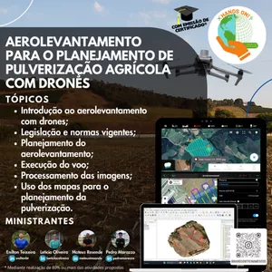 Imagem de capa para o Curso online Aerolevantamento para o planejamento de pulverização agrícola com drones