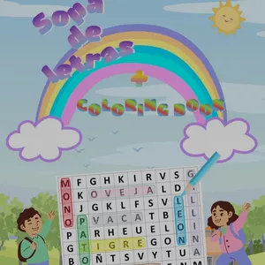 Imagen de portada para Ebook Sopa de Letras + Coloring Book