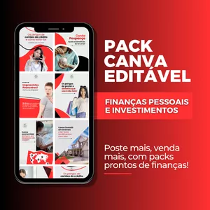 Imagem de capa para o Curso online Pack Canva Finanças Pessoais e Investimentos