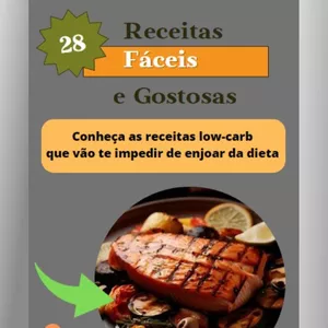 Imagem de capa para o Ebook Receitas Low Carb Saudáveis