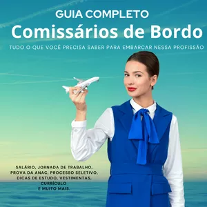 Imagem de capa para o Ebook Guia completo Comissários de Bordo