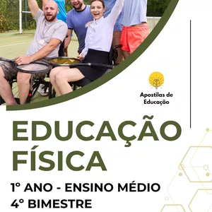 Imagem de capa para o Ebook Educação Física 1º Ano 4º Bimestre (Ensino Médio) - Apostila com Planos de Aula