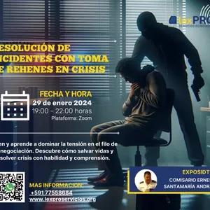 Imagen de portada para Evento online RESOLUCIÓN DE INCIDENTES CON TOMA DE REHENES EN CRISIS
