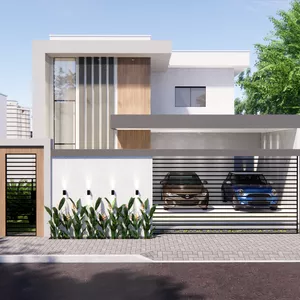 Imagem de capa para o Ebook Projeto Arquitetônico executivo com maquete 3D de CASA TÉRREA 261m² 