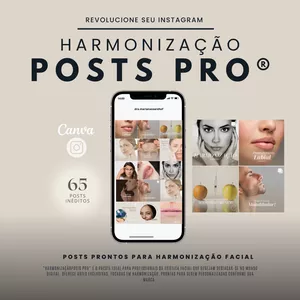 Imagem do curso HarmonizaçãoPosts Pro® : Artes de harmonização facial personalizáveis