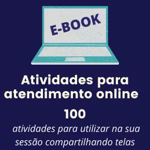 Imagem de capa para o Ebook E-book com 100 atividades para atendimento online 