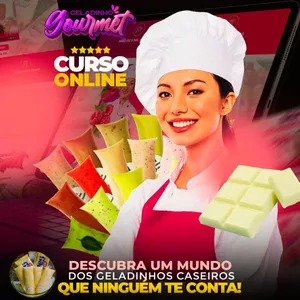 Imagem de Geladinho Gourmet Caseiro Curso em vídeo aula criado por Aprende Aqui hoje online na hotmart