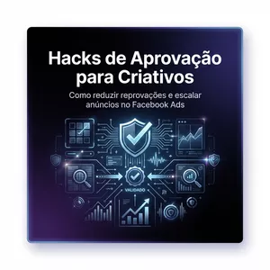 Imagem de capa para o Ebook Hacks de Aprovação de Criativos