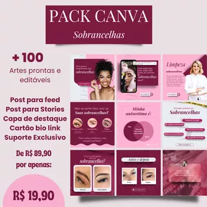 Imagem do curso Pack Canva Sobrancelhas