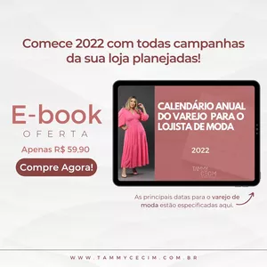 Imagem de capa para o Ebook Calendário Anual do Varejo para Lojistas de Moda (Multimarcas) 2022