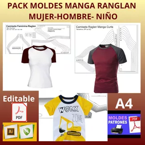 Imagen de portada para Ebook PACK MOLDES MANGA RANGLA MUJER