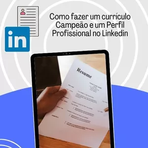 Imagem de capa para o Ebook [COMBO] Como fazer um currículo Campeão e um Perfil Profissional no Linkedin [Mentoria + Ebook + 15 Templates]