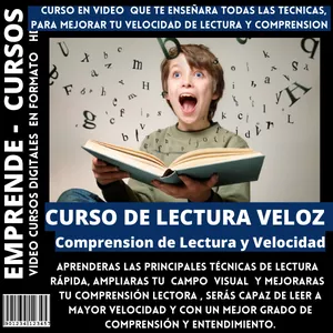 Imagen de portada para Curso online CURSO DE LECTURA VELOZ  -  COMPRENSIÓN DE LECTURA + BONUS DE OBSEQUIO