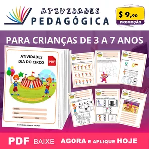 Imagem de capa para o Ebook ATIVIDADES INFANTIL DIA DO CIRCO