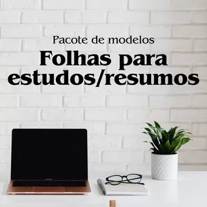 Imagem de capa para o Ebook 10 modelos para imprimir de folhas para estudos/resumos