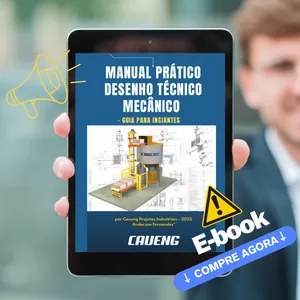 Imagem de capa para o Ebook Ebook: Manual Prático Desenho Técnico Mecânico - Guia Para Iniciantes