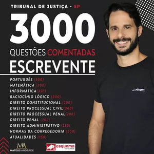 Imagem de capa para o Curso online Apostila Digital 3010 Questões Comentadas TJ-SP 