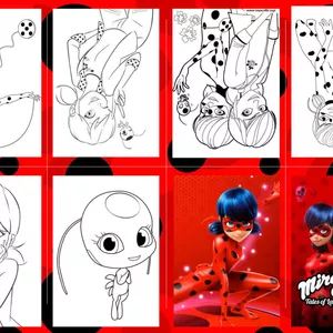 Ladybug crafts: mini coloring books