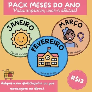 Imagem de capa para o Ebook Pack Meses do Ano