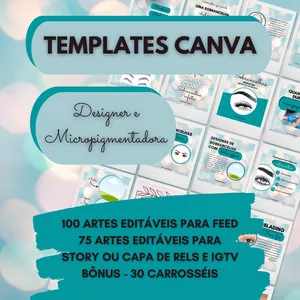 Imagem do curso Designer de Sobrancelhas e Micropigmentadora - PACK CANVA TEMPLATES EDITÁVEIS