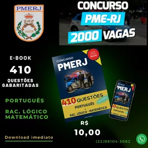 Imagem de capa para o Ebook E-book Questões IBADE PMERJ