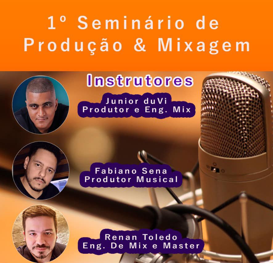 Imagem do curso 1º SEMINÁRIO DE PRODUÇÃO E MIXAGEM COM JUNIOR DUVI.