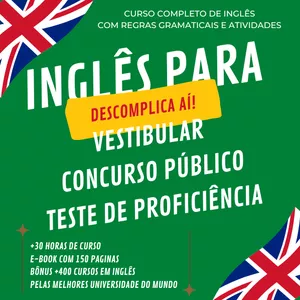 Imagem do curso Curso de Inglês para vestibular, teste de proficiência e concursos públicos 