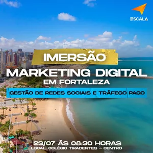 Imagem de capa para o Evento presencial Gestão de Redes Sociais e Tráfego Pago - Imersão Marketing Digital em Fortaleza