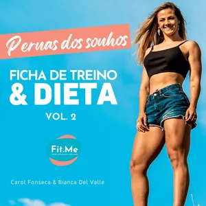 Imagem de capa para o Ebook ficha de Treino & Dieta 2 - Ganho de massa FEMININO: Pernas dos Sonhos
