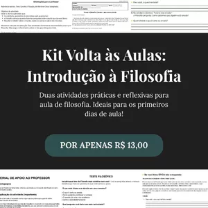Imagem de capa para o Ebook Kit Introdutório de Filosofia – Ensino Médio