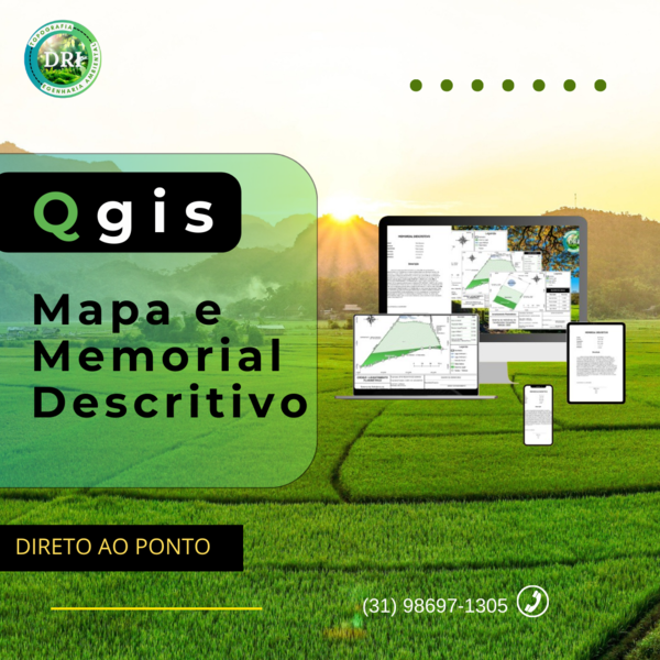Imagem do curso Qgis - Mapa e Memorial Descritivo