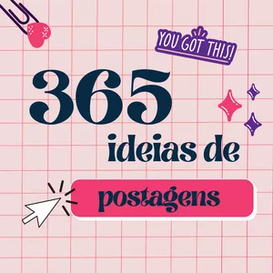 Imagem de capa para o Curso online 365 ideias de postagem e calendário editorial