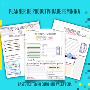 Imagem de capa para o Ebook Planner de Produtividade Femina
