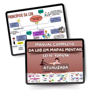 Imagem de capa para o Ebook LDB ATUALIZADA 2024 EM MAPAS MENTAIS