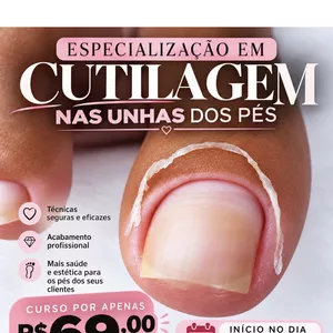 Imagem do curso CURSO DE ESPECIALIZAÇÃO EM CUTILAGEM NAS UNHAS DOS PÉS 