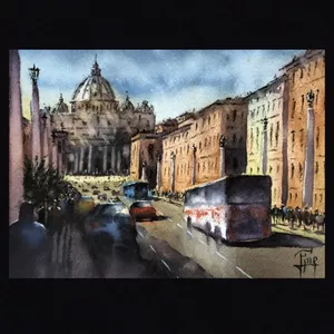 Imagen de portada para Curso online TUTORIAL COMPLETO-Acuarela de Roma