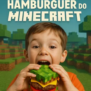 Imagem de capa para o Ebook Receitas Criativas: Hambúrguer do Minecraft