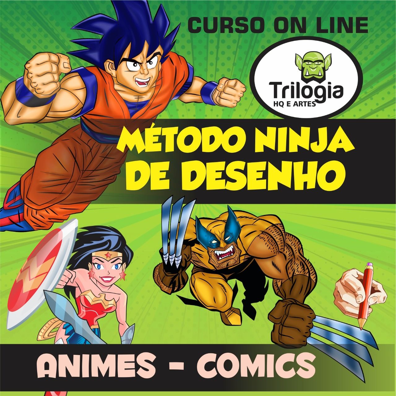 Imagem do curso Método Ninja de Desenho - Trilogia Hq