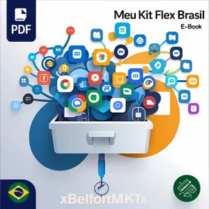 Imagem de capa para o Ebook Meu Kit Flex Brasil: Ferramentas, Apps e Hacks para Produtividade Máxima no Home Office e Híbrido