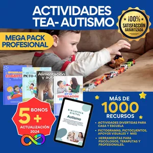 Imagen de portada para Ebook ACTIVIDADES TEA (AUTISMO)- MEGA PACK PROFESIONAL+ BONOS