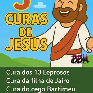 Imagem de capa para o Ebook 3 CURAS DE JESUS❤️ 😍  COMBO 01 PARA IMPRIMIR  🖨 🧤 🛢️