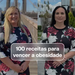 Imagem de capa para o Ebook 100 receitas para vencer a obesidade