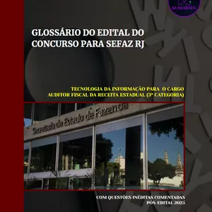 Imagem de capa para o Ebook GLOSSÁRIO DO EDITAL DO CONCURSO PARA SEFAZ RJ
