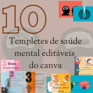 Imagem de capa para o Ebook Templates de saúde mental editáveis do Canva 