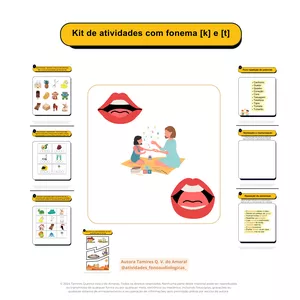 Imagem de capa para o Ebook Kit de Atividades com Fonema [k] e [t]