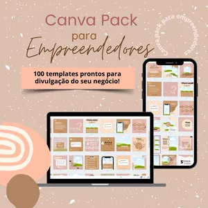 Imagem de capa para o Curso online Pack Canva para Empreendedores
