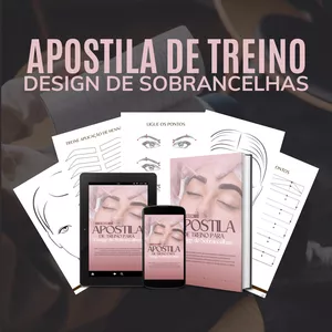 Imagem de capa para o Ebook Apostila de Treino - Design de Sobrancelhas