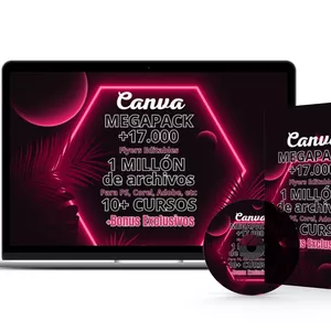 Imagen de portada para Curso online MEGAPACK CURSOS + 1 MILLON DE ARCHIVOS DESIGN + 17,000 FLYERS EDITABLES CANVA